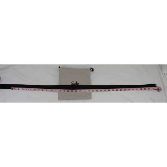 Hermes Constance H Buckle Belt Black Leather Size 85 Palladium - Picture 9 of 9